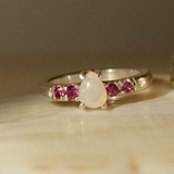 Anillo Ópalo rodolita