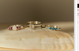 Anillo Ópalo rodolita