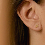 Aretes estrella oro 18kt