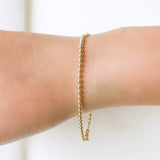 Pulsera bolitas oro 18k